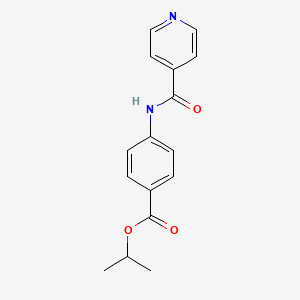 molecular formula C16H16N2O3 B5541830 异丙基4-(异烟酰氨基)苯甲酸酯 