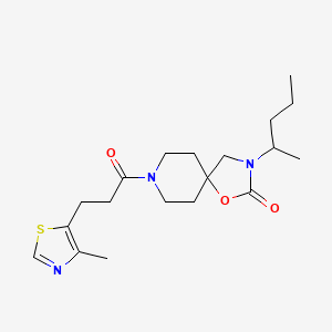 3-(1-methylbutyl)-8-[3-(4-methyl-1,3-thiazol-5-yl)propanoyl]-1-oxa-3,8-diazaspiro[4.5]decan-2-one