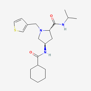 (4R)-4-[(cyclohexylcarbonyl)amino]-N-isopropyl-1-(3-thienylmethyl)-L-prolinamide
