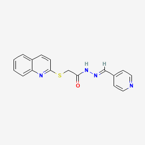 molecular formula C17H14N4OS B5541889 N'-(4-pyridinylmethylene)-2-(2-quinolinylthio)acetohydrazide 