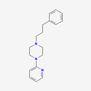 molecular formula C18H23N3 B5541929 1-(3-苯基丙基)-4-(2-吡啶基)哌嗪 