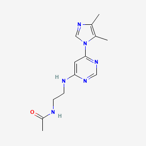 molecular formula C13H18N6O B5541930 N-(2-{[6-(4,5-二甲基-1H-咪唑-1-基)-4-嘧啶基]氨基}乙基)乙酰胺 