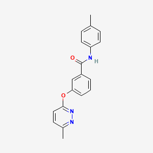 molecular formula C19H17N3O2 B5541939 N-(4-methylphenyl)-3-[(6-methyl-3-pyridazinyl)oxy]benzamide 