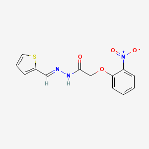 molecular formula C13H11N3O4S B5541973 2-(2-nitrophenoxy)-N'-(2-thienylmethylene)acetohydrazide 