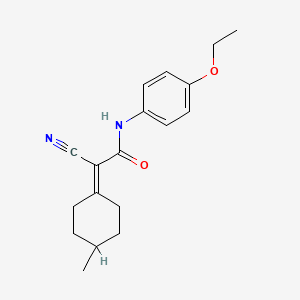 molecular formula C18H22N2O2 B5541976 2-cyano-N-(4-ethoxyphenyl)-2-(4-methylcyclohexylidene)acetamide 