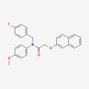 molecular formula C26H22FNO3 B5541984 N-(4-氟苄基)-N-(4-甲氧苯基)-2-(2-萘氧基)乙酰胺 