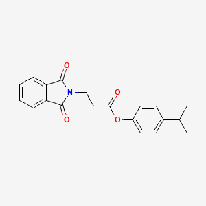 molecular formula C20H19NO4 B5541991 4-异丙基苯基 3-(1,3-二氧代-1,3-二氢-2H-异吲哚-2-基)丙酸酯 
