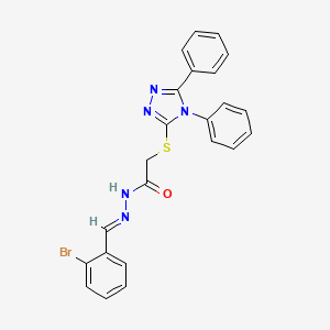 molecular formula C23H18BrN5OS B5541992 N'-(2-bromobenzylidene)-2-[(4,5-diphenyl-4H-1,2,4-triazol-3-yl)thio]acetohydrazide 
