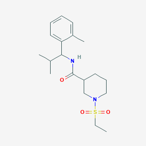 molecular formula C19H30N2O3S B5542002 1-(ethylsulfonyl)-N-[2-methyl-1-(2-methylphenyl)propyl]-3-piperidinecarboxamide 