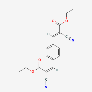 molecular formula C18H16N2O4 B5542040 diethyl 3,3'-(1,4-phenylene)bis(2-cyanoacrylate) CAS No. 47375-13-3