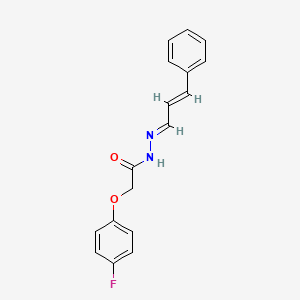 molecular formula C17H15FN2O2 B5542042 2-(4-fluorophenoxy)-N'-(3-phenyl-2-propen-1-ylidene)acetohydrazide 