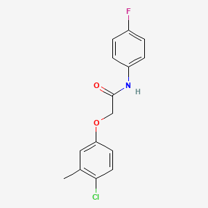 molecular formula C15H13ClFNO2 B5542064 2-(4-氯-3-甲基苯氧基)-N-(4-氟苯基)乙酰胺 