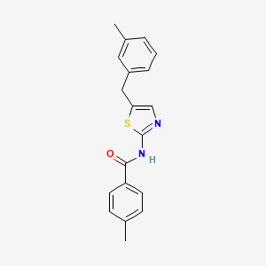 molecular formula C19H18N2OS B5542071 4-methyl-N-[5-(3-methylbenzyl)-1,3-thiazol-2-yl]benzamide 