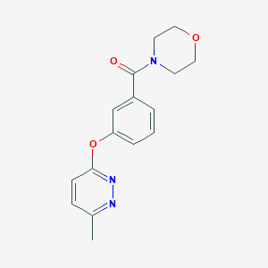 molecular formula C16H17N3O3 B5542083 4-{3-[(6-甲基-3-吡啶嗪基)氧基]苯甲酰}吗啉 