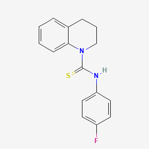 molecular formula C16H15FN2S B5542096 N-(4-fluorophenyl)-3,4-dihydro-1(2H)-quinolinecarbothioamide 