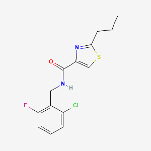 molecular formula C14H14ClFN2OS B5542110 N-(2-氯-6-氟苯甲基)-2-丙基-1,3-噻唑-4-甲酰胺 