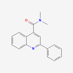 molecular formula C18H16N2O B5542120 N,N-二甲基-2-苯基-4-喹啉甲酰胺 
