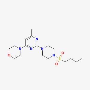 molecular formula C17H29N5O3S B5542132 4-{2-[4-(butylsulfonyl)-1-piperazinyl]-6-methyl-4-pyrimidinyl}morpholine 