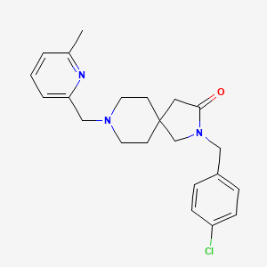 molecular formula C22H26ClN3O B5542134 2-(4-氯苄基)-8-[(6-甲基-2-吡啶基)甲基]-2,8-二氮杂螺[4.5]癸-3-酮 