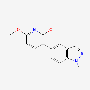 molecular formula C15H15N3O2 B5542141 5-(2,6-dimethoxypyridin-3-yl)-1-methyl-1H-indazole 
