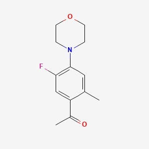 molecular formula C13H16FNO2 B5542172 1-[5-fluoro-2-methyl-4-(4-morpholinyl)phenyl]ethanone 