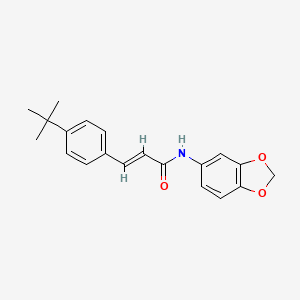 molecular formula C20H21NO3 B5542237 N-1,3-benzodioxol-5-yl-3-(4-tert-butylphenyl)acrylamide 