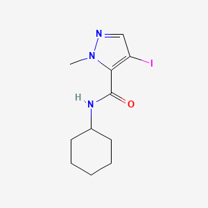 molecular formula C11H16IN3O B5542243 N-cyclohexyl-4-iodo-1-methyl-1H-pyrazole-5-carboxamide 