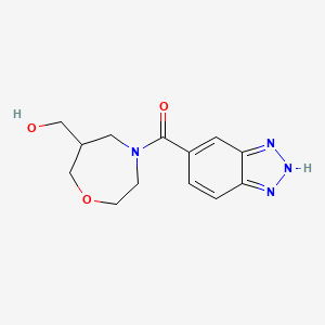 molecular formula C13H16N4O3 B5542257 [4-(1H-1,2,3-benzotriazol-5-ylcarbonyl)-1,4-oxazepan-6-yl]methanol 