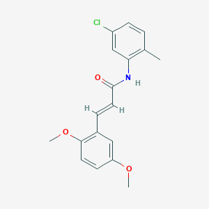 molecular formula C18H18ClNO3 B5542266 N-(5-chloro-2-methylphenyl)-3-(2,5-dimethoxyphenyl)acrylamide 