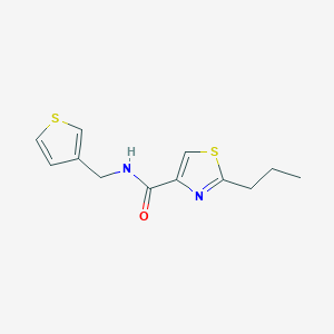 molecular formula C12H14N2OS2 B5542275 2-丙基-N-(3-噻吩甲基)-1,3-噻唑-4-甲酰胺 