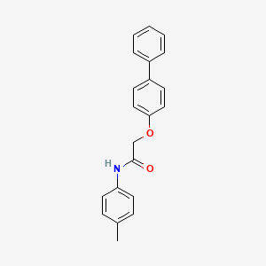 molecular formula C21H19NO2 B5542283 2-(4-biphenylyloxy)-N-(4-methylphenyl)acetamide 