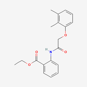 molecular formula C19H21NO4 B5542289 ethyl 2-{[(2,3-dimethylphenoxy)acetyl]amino}benzoate 