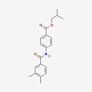 molecular formula C20H23NO3 B5542296 4-[(3,4-二甲基苯甲酰)氨基]苯甲酸异丁酯 