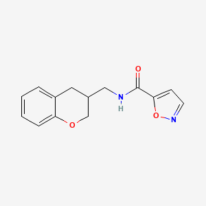 molecular formula C14H14N2O3 B5542297 N-(3,4-二氢-2H-色烯-3-基甲基)异噁唑-5-甲酰胺 
