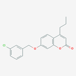 molecular formula C19H17ClO3 B5542300 7-[(3-氯苄基)氧基]-4-丙基-2H-色烯-2-酮 CAS No. 6154-35-4
