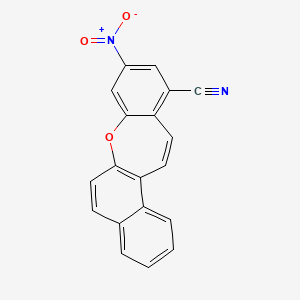 molecular formula C19H10N2O3 B5542350 9-nitrobenzo[b]naphtho[1,2-f]oxepine-11-carbonitrile 