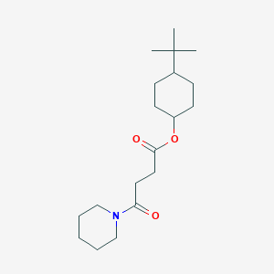 molecular formula C19H33NO3 B5542371 4-叔丁基环己基 4-氧代-4-(1-哌啶基)丁酸酯 