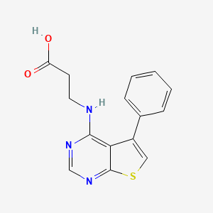 molecular formula C15H13N3O2S B5542380 N-(5-苯并噻吩并[2,3-d]嘧啶-4-基)-β-丙氨酸 