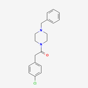 molecular formula C19H21ClN2O B5542395 1-benzyl-4-[(4-chlorophenyl)acetyl]piperazine 