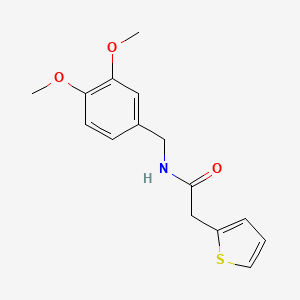 molecular formula C15H17NO3S B5542409 N-(3,4-二甲氧基苄基)-2-(2-噻吩基)乙酰胺 