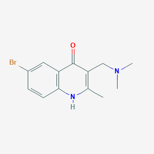 molecular formula C13H15BrN2O B5542411 6-bromo-3-[(dimethylamino)methyl]-2-methyl-4-quinolinol 