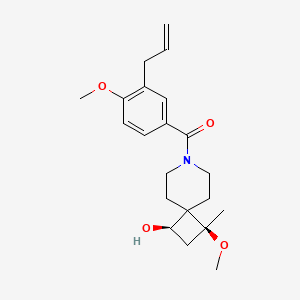 molecular formula C21H29NO4 B5542418 (1R*,3S*)-7-(3-allyl-4-methoxybenzoyl)-3-methoxy-3-methyl-7-azaspiro[3.5]nonan-1-ol 