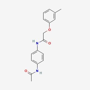 molecular formula C17H18N2O3 B5542444 N-[4-(acetylamino)phenyl]-2-(3-methylphenoxy)acetamide 