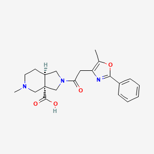 molecular formula C21H25N3O4 B5542561 (3aS*,7aR*)-5-methyl-2-[(5-methyl-2-phenyl-1,3-oxazol-4-yl)acetyl]octahydro-3aH-pyrrolo[3,4-c]pyridine-3a-carboxylic acid 