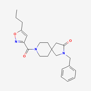 molecular formula C22H27N3O3 B5542564 2-benzyl-8-[(5-propyl-3-isoxazolyl)carbonyl]-2,8-diazaspiro[4.5]decan-3-one 