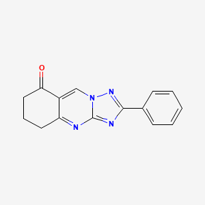 molecular formula C15H12N4O B5542577 2-phenyl-6,7-dihydro[1,2,4]triazolo[5,1-b]quinazolin-8(5H)-one 