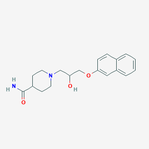 molecular formula C19H24N2O3 B5542590 1-[2-羟基-3-(2-萘氧基)丙基]-4-哌啶甲酰胺 
