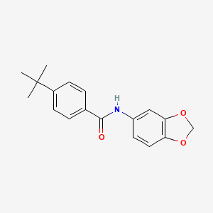 molecular formula C18H19NO3 B5542622 N-1,3-benzodioxol-5-yl-4-tert-butylbenzamide 