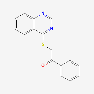 molecular formula C16H12N2OS B5542671 1-苯基-2-(4-喹唑啉硫代)乙酮 CAS No. 31737-18-5