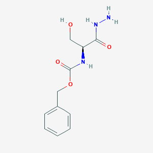 molecular formula C11H15N3O4 B554269 (S)-苄基 (1-肼基-3-羟基-1-氧代丙-2-基) 氨基甲酸酯 CAS No. 26582-86-5